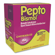 pepto bismol( upset stomach reliever)
